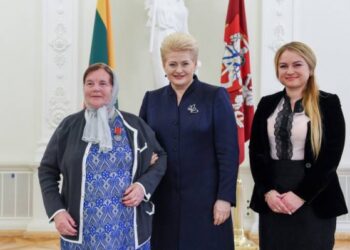 Ordino „Už nuopelnus Lietuvai” medaliu apdovanota Janina Stackevič iš Purvėnų