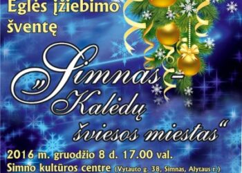 Kalėdų eglutės įžiebimo šventė Simne