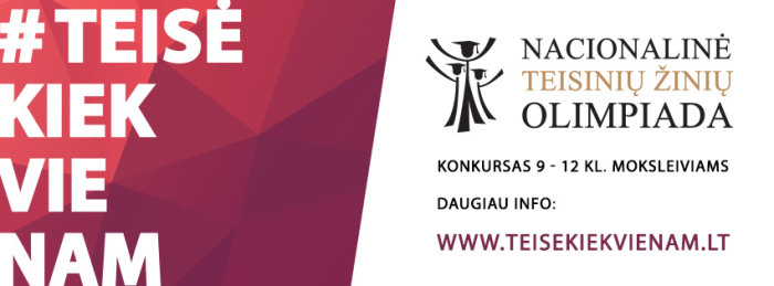 Startuoja trečioji Nacionalinė teisinių žinių olimpiada!